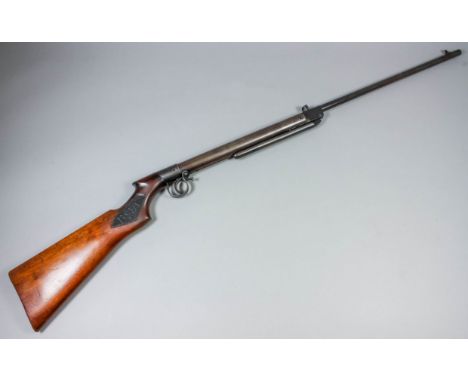 An early .177 calibre break action break action air rifle by BSA, Serial No. 386, blued steel barrel with adjustable sights, 