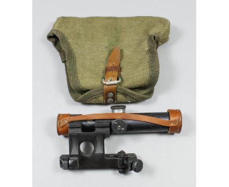 A 20th Century Russian military telescopic sight, black painted finish to body stamped Hammer and Sickle 4338376 1967, with a
