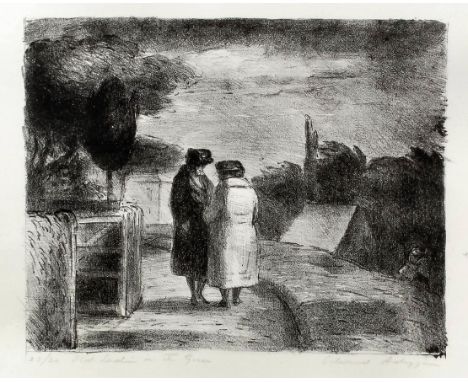 *** Edward Ardizzone (1900-1979) - Limited edition lithograph - "Old Ladies in the Green", No. 23 of 30, 7.75ins x 10ins, sig