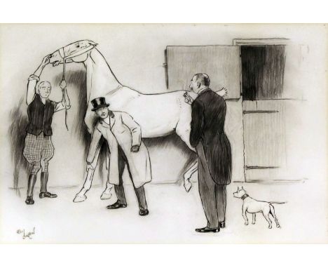 Cecil Aldin (1870-1935) - Two pen, ink and pencil drawings - Hunting Scenes - "At the End of the Day - A Lamed Hunter" and "T