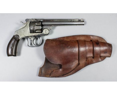 A .44 calibre (Russian) 1881 first model double action revolver by Smith & Wesson, Serial No. 15561, 6ins barrel, nickel plat