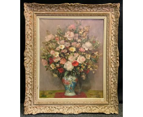 Marcel Dyf, After, 'Summer Bouquet in a vase', textured lithograph on canvas, 61cm x 50cm. 