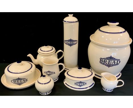 Victorian Pottery - bread bun;  Spaghetti, Pitcher, Cheese dome, teapot;  etc 