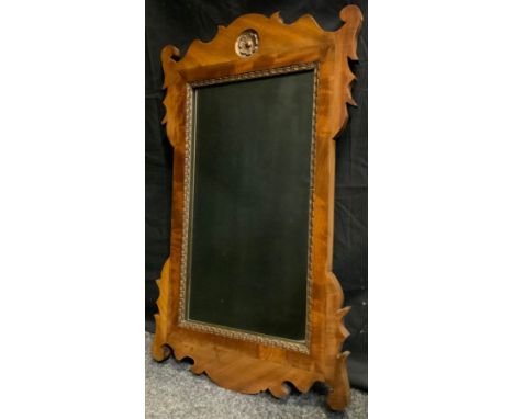 A 20th century Vauxhall style mirror, 70cm x 45cm 