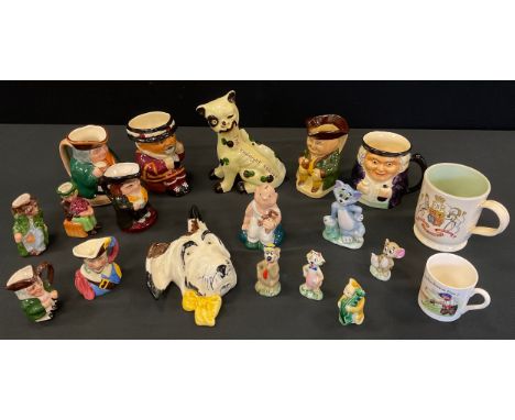 A Wade Whimsies Tom;  others, Jerry;  Yogi Bear;  character jugs;  Torquay  type winking cat, The Midnight Soloist;  etc 