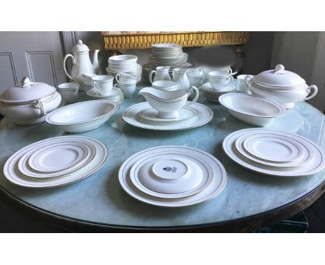 DINNER SERVICE, English fine bone China Royal Worcester 'Contessa', twelve place, six piece setting. (approx 84 pieces) (pack