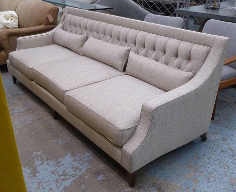 THE BESPOKE SOFA COMPANY SOFA, buttoned back design, 242cm x 86cm x 90cm. 