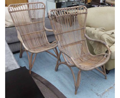 SIKA DESIGN MONET ARMCHAIRS, a pair, bamboo, 65cm W x 99cm H. (2)