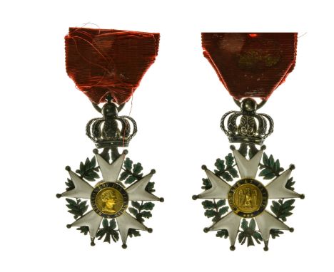 Legion of Honor, FRANCE, Knight's cross, model from the presidency of Louis-Napoleon Bonaparte (1851-1852), gold and silver, 