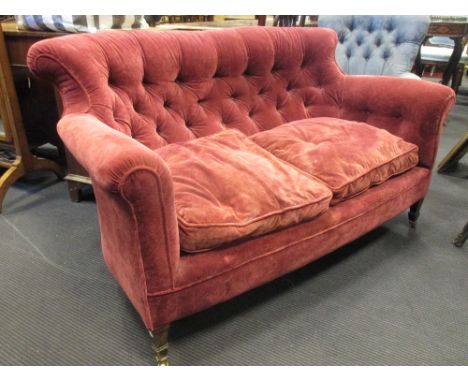 A Victorian bucket sofa, 131cm wide  