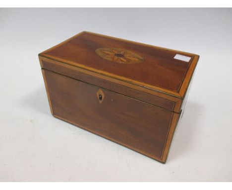 A Regency mahogany tea caddy  