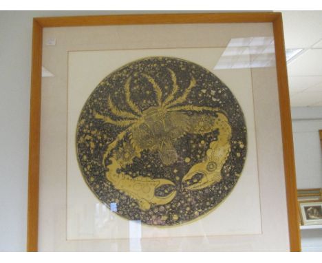 Walter Hoyle, (British, 1922 - 2000), 'Moon', lithograph, artists proof, signed in pencil, 45 x 45cm  