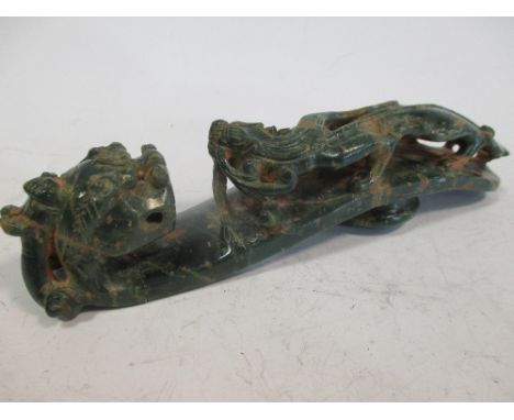 A Chinese jade belt hook  