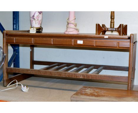 TEAK TILE TOP COFFEE TABLE     