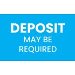 Buyers residing outside the U.S.A. or Canada, will be required to send a $2,000.00 deposit