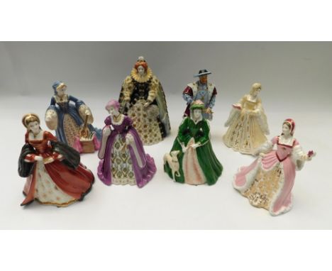 Wedgewood "The six wives of Henry VIII", Catherine, Jane, Anne, Catherine Parr and Catherine Howard, all with certificates al