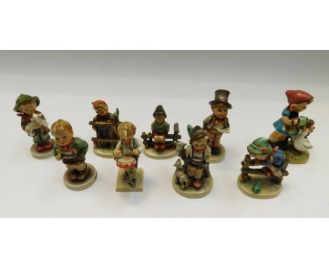 Goebel/Hummell - nine figurines of young boys and girls to include: Little Drummer, The Goat Herder etc. (9)