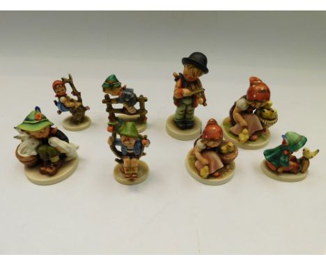 Hummel/Goebel - a collection of eight figures of young boys and girls, various sizes and designs. Some with W. Germany marks 