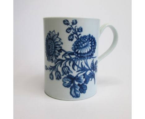 A Worcester tankard natural sprays patternCirca 1770Diameter 9cm, height 12cmCondition; no restoration or damage 
