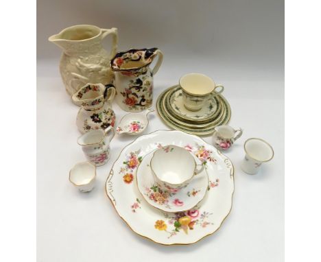 A small collection of ceramics: mostly either Royal Crown Derby 'Posies' pattern, including cups, saucers, plates etc,&nbsp; 