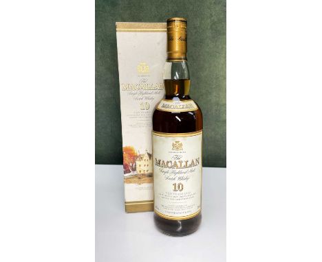 THE MACALLAN 10 YEAR OLD SINGLE MALT SCOTCH WHISKY, level mid neck, believed to be c.2000, sherry oak casked, 40%, 700ml
Comm