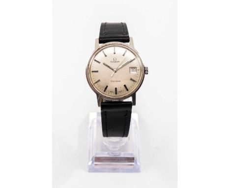 OMEGA GENEVE STAINLESS STEEL WRISTWATCH, c.1970, Ref. 136.070 Cal. 613 manual wind 17J movement, brushed silvered dial with a