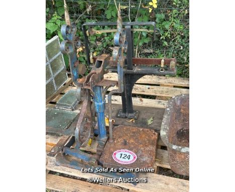Two sets of vintage scales, largest 74cm (h) / Please bring equipment and labour to assist with removal of all lots. All lots
