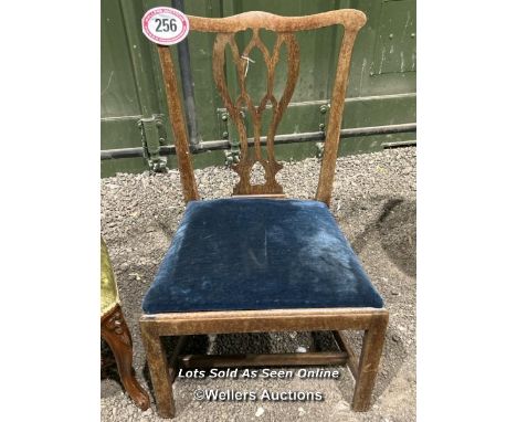 A Georgian Chippendale style country chair, 83cm (h) x 52cm (w) x 42cm (d) / Please bring equipment and labour to assist with