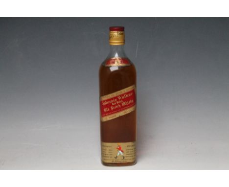 1 BOTTLE JOHNNIE WALKER RED LABEL OLD SCOTCH WHISKY - MID SHOULDER 