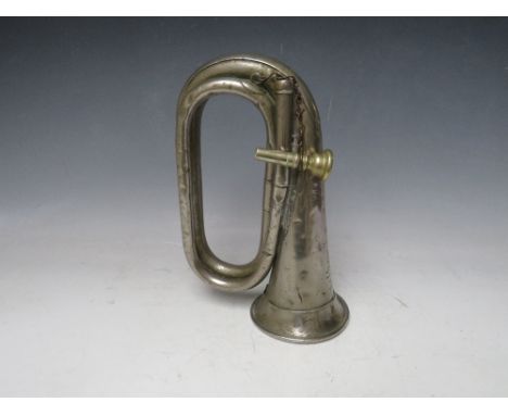 A MILITARY BUGLE BY BUTLER OF LONDON &amp; DUBLIN, L 18 cm
