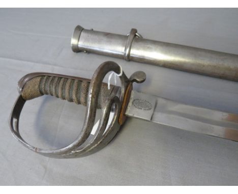 A 19TH CENTURY CAVALRY SABRE, makers mark Ballesteros, Armas Toledo, the style based on a British 1821 pattern light cavalry 