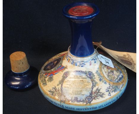 Wade china Pusser's rum Nelson's ship's decanter. 17cm high approx. With original box. (B.P. 24% incl. VAT) Very dirty but no