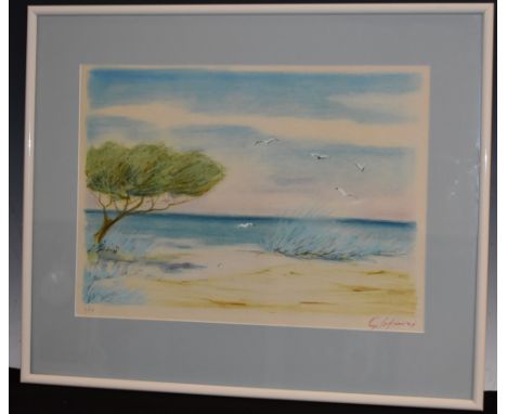 Giuseppe Capineri (1923 - 1994)Polia Seascape M-12signed, pastel, 52cm x 38cm