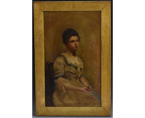 English School (19th/early 20th century)Portrait of a Young Ladyoil on canvas, 50cm X 29.5cm