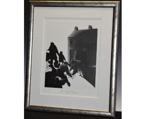 Mackenzie Thorpe, by and afterThe Alley Playerslimited edition, 324/850, signed in pencil, lithograph, 49cm x 37cm, certifica