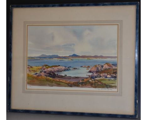 Mary Holden Bird (Scottish 1900 - 1978), by and after, View Over a Loch, colour lithograph, signed in pencil, Fine Art Trade 