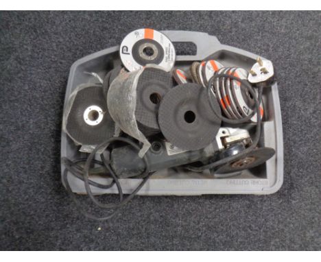 A Black 7 Decker sander together with jigsaw and an angle grinder 