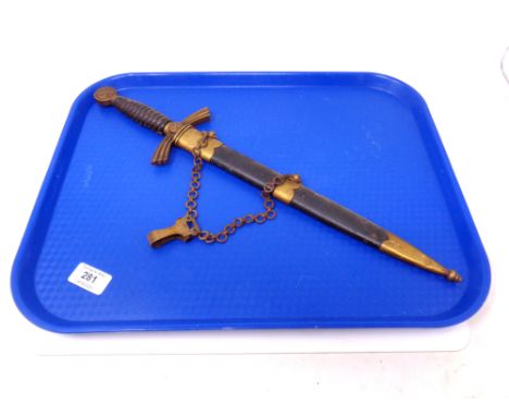 A copy of a First Pattern German Luftwaffe dagger in scabbard CONDITION REPORT: There is a very crudely etched maker's mark t