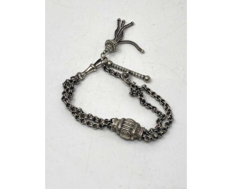 A vintage silver bracelet with tassel 