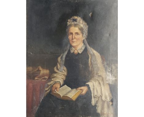 Alexander MacArthur (British 19th century): Portrait of a Victorian Lady, oil on canvas signed and dated 1876, further signed