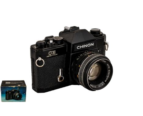 Chinon CE Memotron Electronic Camera 55mm F.17. With Chinon Zoom Lens 1.1.7.1.55mm 269541. Both Camera and Lens In Mint Unuse