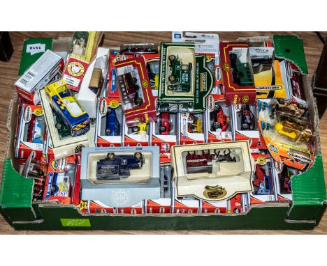 Large Collection of Die Cast Model Cars and Trucks by Matchbox, Mattel, Lledo, &amp; Corgi etc., comprising:  Matchbox Jeep, 