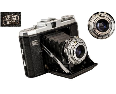 Zeiss Ikon - C1825  Nettar Folding Camera with Novar - Anastigmat 1;45 - F.75MM Lens. c.1950's. Made In Stuttgart. Good Overa