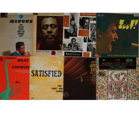 JAZZ LPs WITH MINGUS RARITIES. Tough collection of 60 x LPs with some treats from Charlie! Artists/titles include Charles Min