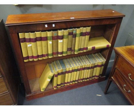 A mahogany open shelf bookcase, 110 x 124 x 28cm  