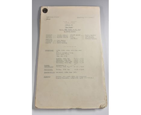Television History - Dr Who, an early and important BBC - 1, Rehearsal Script, Dr Who, Serial 'R', "The Chase", Ep.5: 'The De