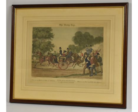 John Harris the Younger (1791 - 1873), after James Pollard (1792 - 1867), The Derby Day: Tits and Trampers, on the Road to Ep