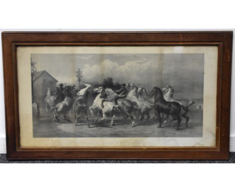 William Turner Davey (1818 - 1900), after Rosa Bonheur (1822 - 1899), an animalier print, Coming from the Horse Fair, Printed