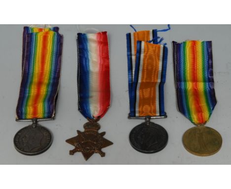 Medals, WW1, group of three: 1914 - 15 Star, British War Medal and Victory Medal, named to 683 Pte. J.D. Rogers, R. War'. R. 