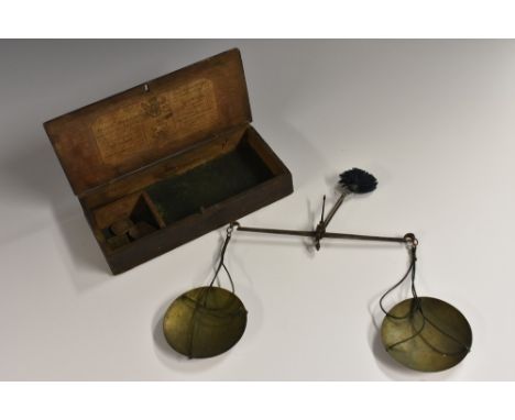 A set of George III pocket scales, by Young &amp; Son, Scale Makers to His Majesty, No. 5, Bear Street, Leicester Square, Lon